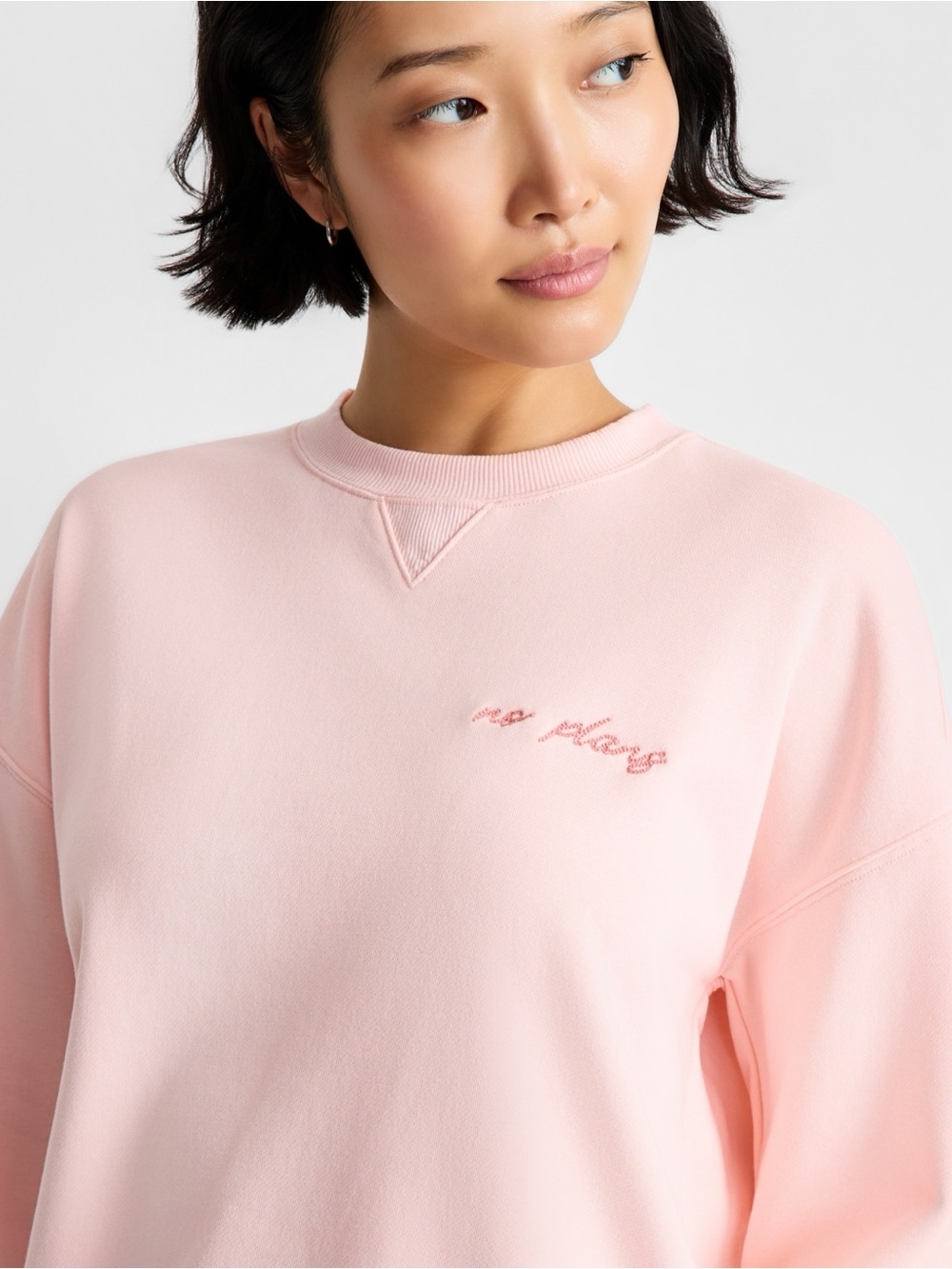New State of Day Sweater No Plans Lounge Soft Cozy sweatshirt baby pink cute XS